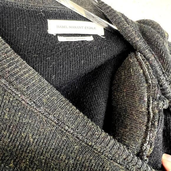 Isabel Marant Benton Double Regular Sweater Pullover Wool Blend Shoulder Pad 36 - Picture 8 of 9